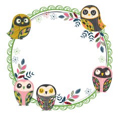 vintage owl frame layout 2