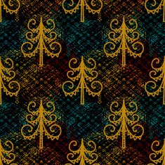 Seamless pattern with Christmas trees N6