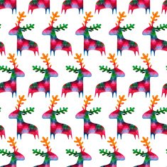 seamless pattern with colorful deers N2