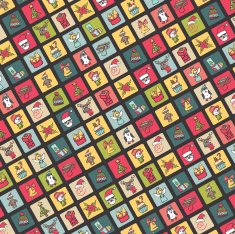Christmas new year icons button background Doodles