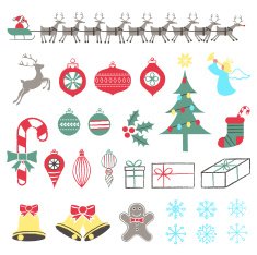 Retro Christmas Elements