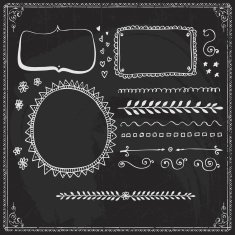 Chalkboard Style Vintage Design Element N5