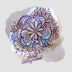 Vector paint floral design