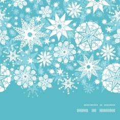 Vector decorative frost Christmas snowflake silhouette pattern frame card template N6
