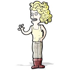 cartoon stressed woman N17