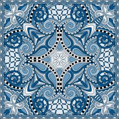 Traditional ornamental floral paisley bandanna N495