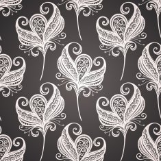 Seamless Floral Pattern (Vector) Hand Drawn Texture N150