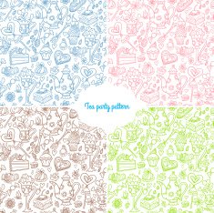 Tea party pattern background N11