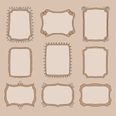 Cute doodle frames N8