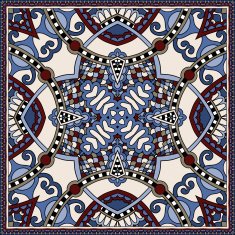 Traditional ornamental floral paisley bandanna You can use this N102
