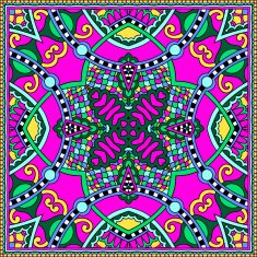 Traditional ornamental floral paisley bandanna You can use this N103