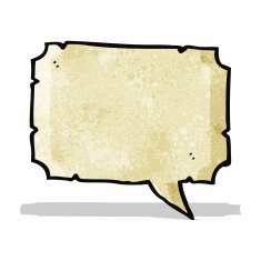 cartoon old paper speech bubble N4