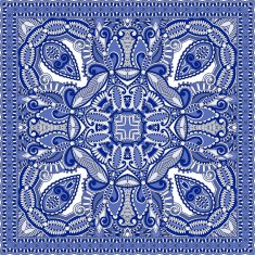 Traditional ornamental floral paisley bandanna N496