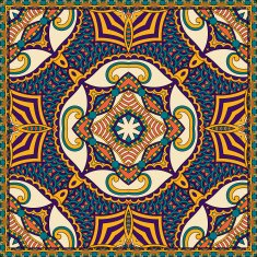 Traditional ornamental floral paisley bandanna You can use this N105