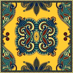 Traditional ornamental floral paisley bandanna You can use this N107