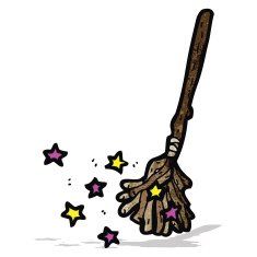 cartoon witch's broom N8