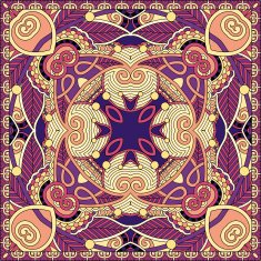 Traditional ornamental floral paisley bandanna N497
