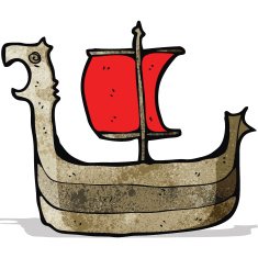 Cartoon Viking Ship N48
