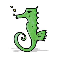 Cartoon Sea Horse N45