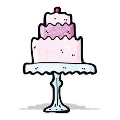 cartoon cake on cakestand N9