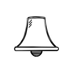 Vector of sketch doodle bell icon