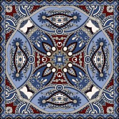 Traditional ornamental floral paisley bandanna N500
