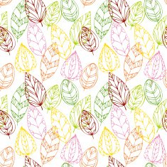vector seamless pattern with leaves N8