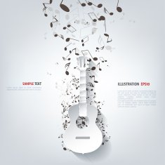Guitar icon Music background N3