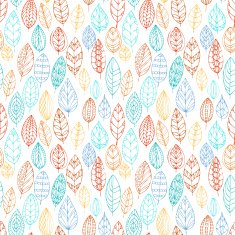 vector seamless pattern with leaves N9