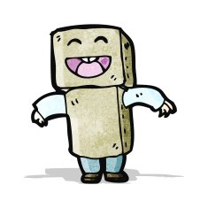 cartoon boy in cardboard robot outfit N2