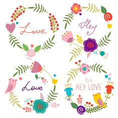 Set of floral frames N2