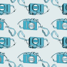 Photo camera Seamless pattern