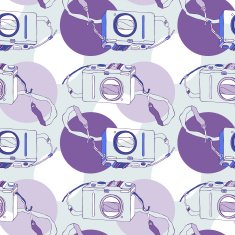 Photo camera Seamless pattern N2