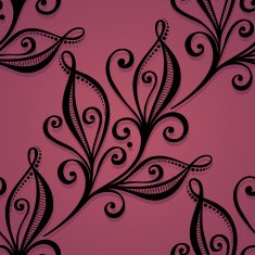 Seamless Floral Pattern (Vector) Hand Drawn Texture N152