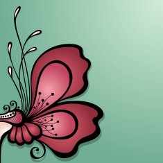 Colored Floral Background Hand Drawn Texture with Flowers N18