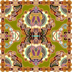 Traditional ornamental floral paisley bandanna N502