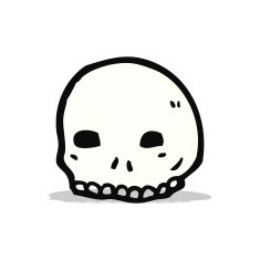 cartoon skull symbol N50