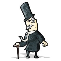 cartoon victorian gentleman N12