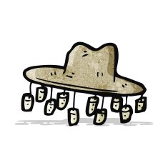 cartoon old australian hat N16