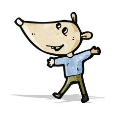 cartoon rat in clothes N5