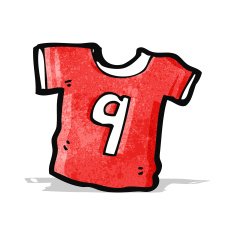 cartoon sports shirt with number nine N2