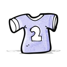 cartoon sports shirt with number two N2