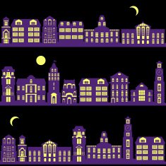set of night city landscapes N2