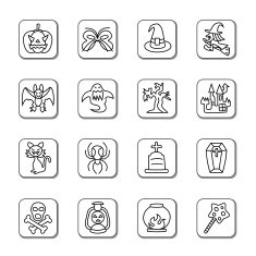 Halloween Doodle Icons