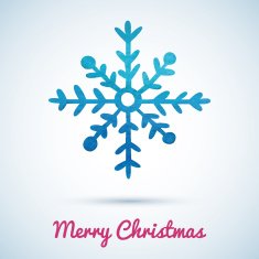 Greeting card with a watercolor snowflake N2