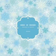 Vector falling snow frame seamless pattern background
