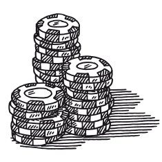 Stacks Casino Chips Drawing