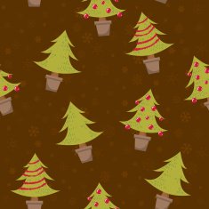 Seamless pattern with Christmas trees N7