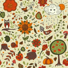 Cute autumn seamless pattern
