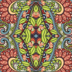 Seamless Floral Pattern (Vector) Hand Drawn Texture N153